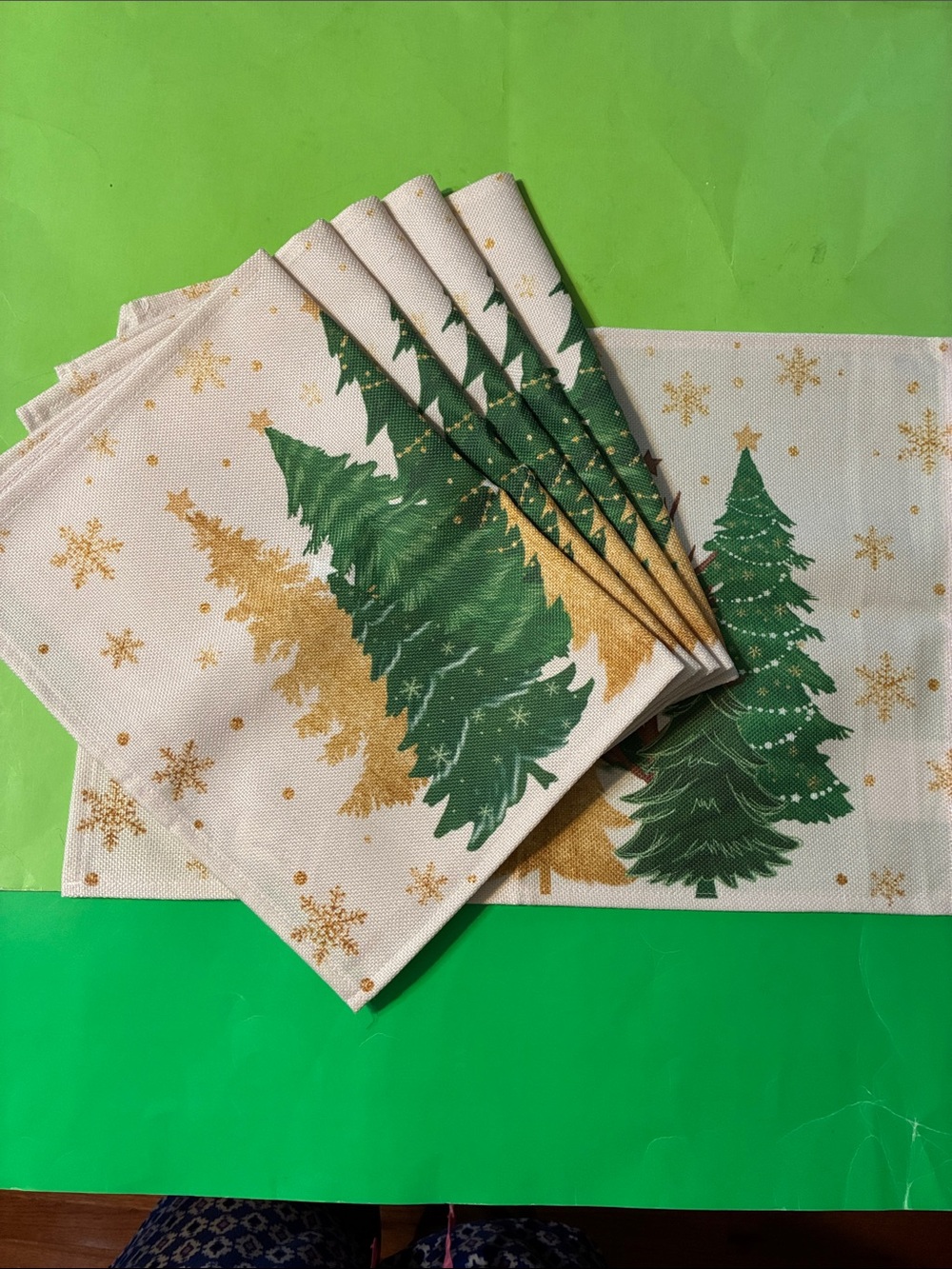 Christmas Trees Placemat Set ( 6)
